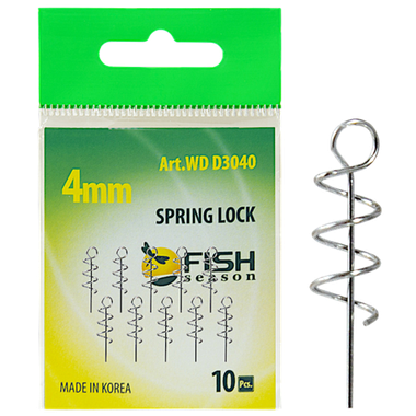 Фиксатор приманки Спираль Fish Season WD D3060 6мм 10шт Ухо d=3мм с направляющей большая
