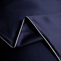 Комплект постельного белья на резинке Однотонный Сатин Премиум «Темный сапфир»