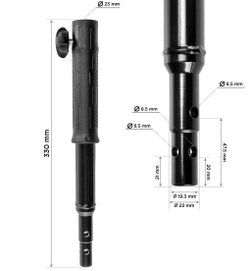 Удлинитель универсальный ТОНАР для ледобуров Ø19/Ø22 мм, схема 2.