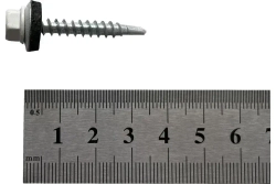 Саморез кровельный с шайбой EPDM, уменьшенное сверло, RAL 9003 4,8*35 (250 шт.) "BEFAST"