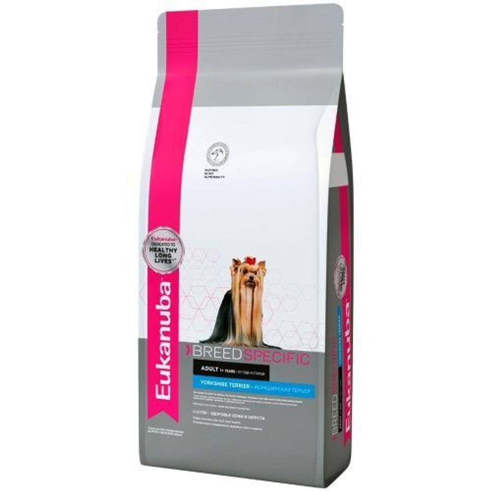 Сухой корм Eukanuba Dog Yorkshire Terrier для взрослых собак породы йоркширский терьер от года с птицей 1 кг