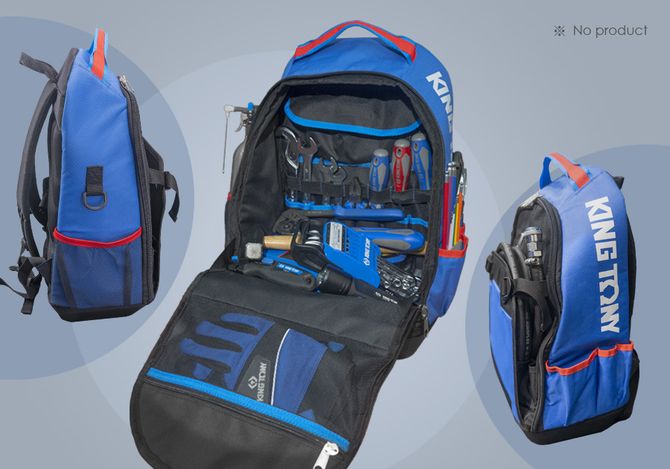 KING TONY (87723B) Рюкзак №2, 22 л, для инструмента с логотипом бренда