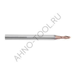 Фреза монолитная твердосплавная BRGM-2B-R2.0S HRC55 AHNO