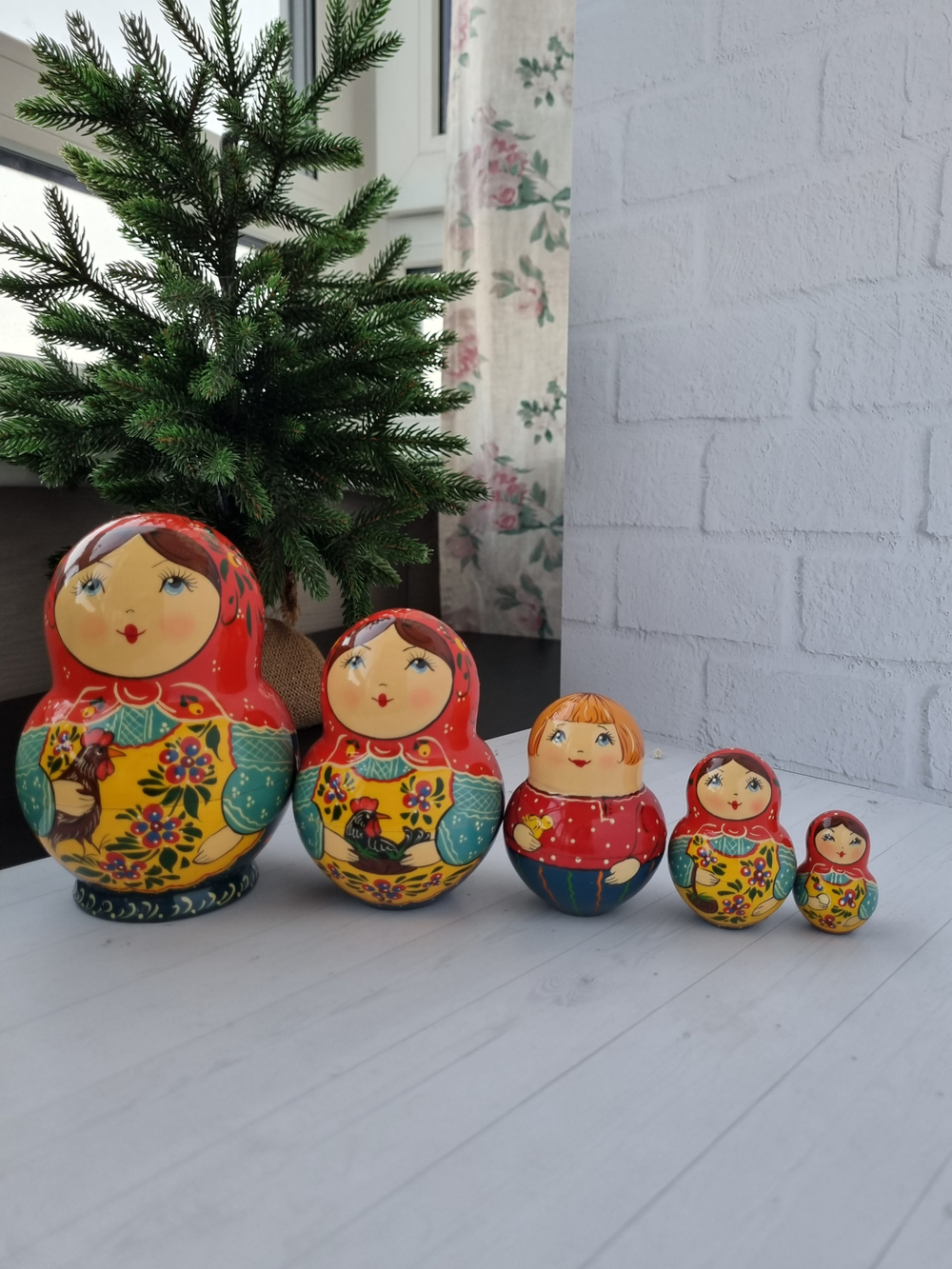 Матрёшка "с курочкой" пузатая 5мест