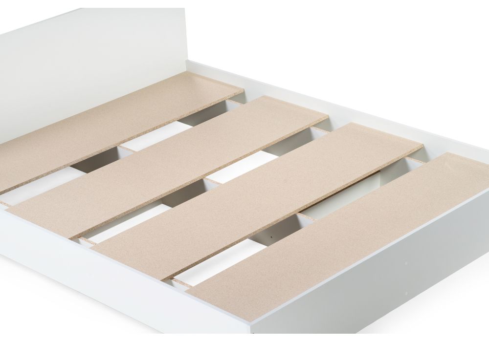 Двуспальная кровать Адайн 160х200 белое дерево / белое дерево