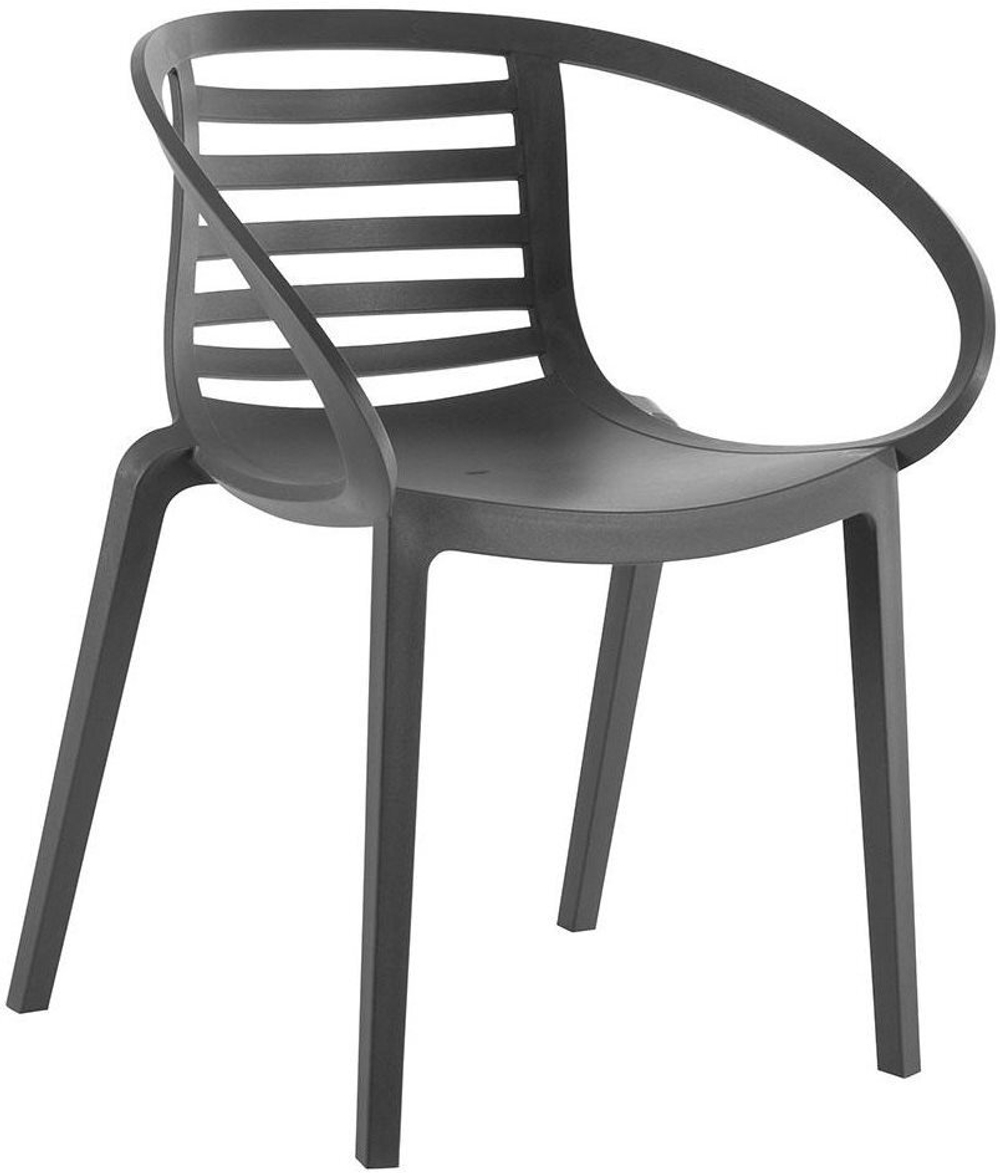 Кресло пластиковое Papatya Mambo, антрацит