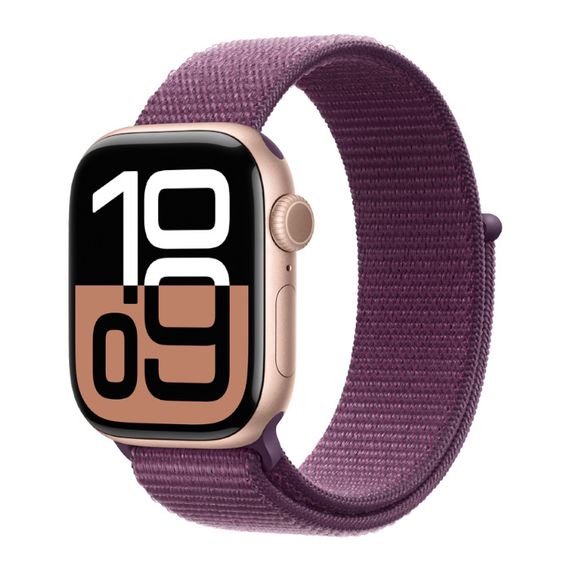 Часы Apple Watch Series 10 42mm Rose Gold Aluminium Case, Sport Loop (Plum)