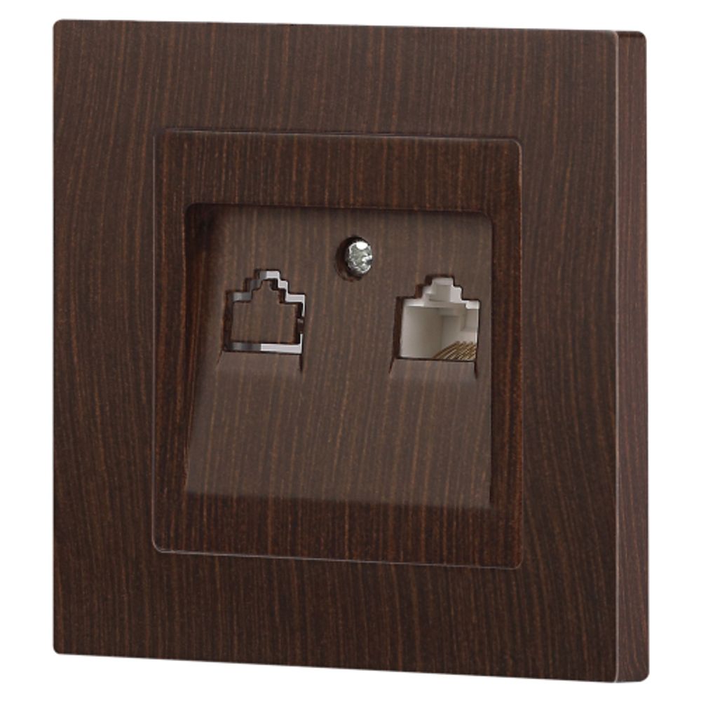 Розетка Intro Accent 6-303-10 информационная RJ45, IP20, СУ, венге | Intro