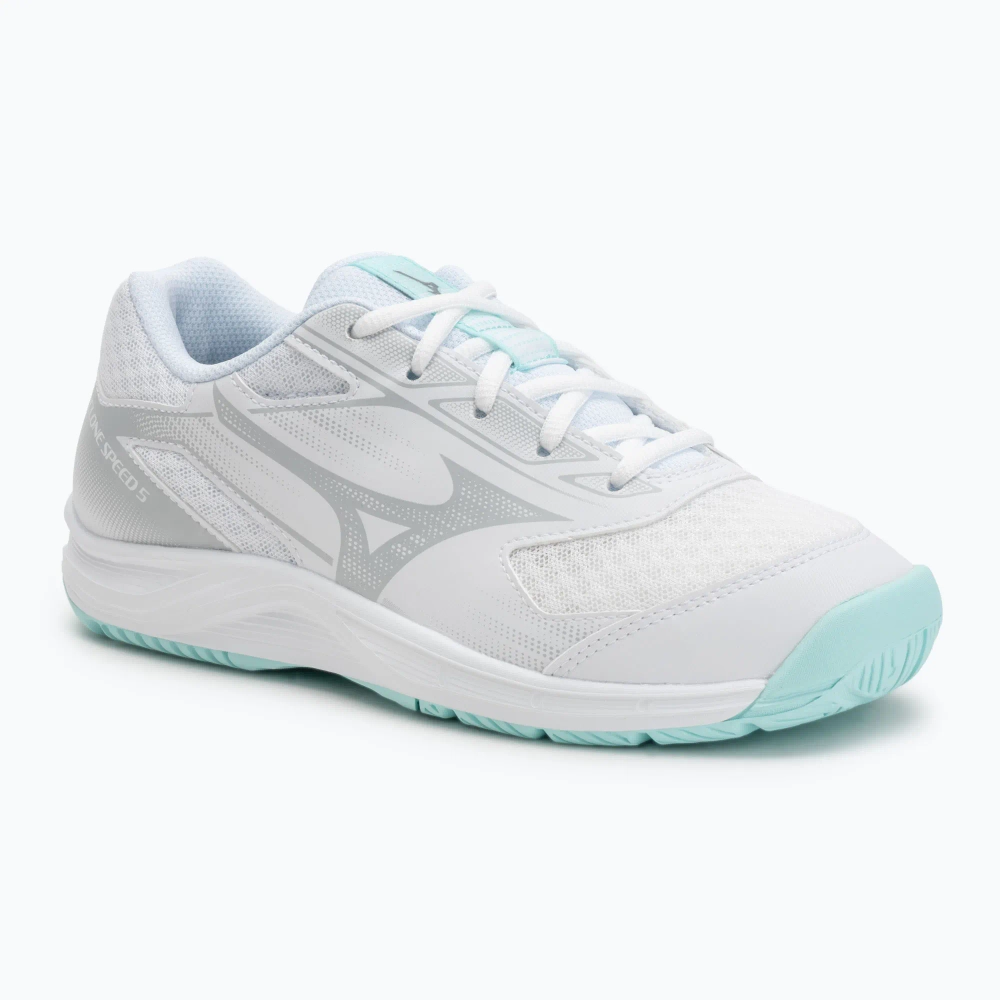 Женские Кроссовки волейбольные Mizuno Cyclone Speed 5 white/blue tint