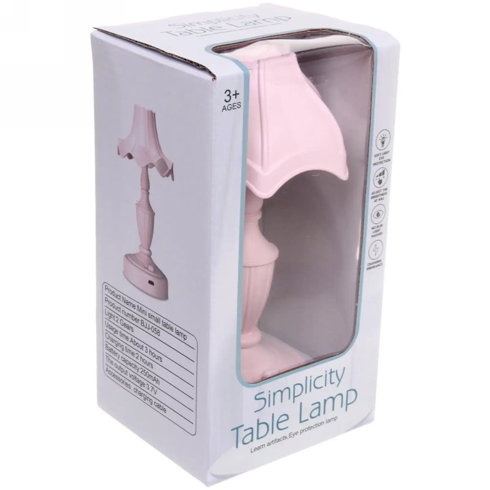 Светильник настольный «Marmalade-Афина» LED 19*9см цвет розовый USB