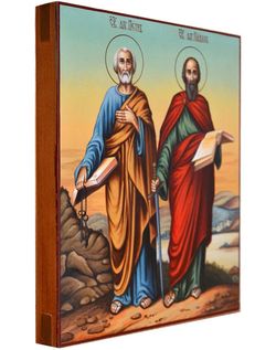 Икона Петра и Павла писанная в монастыре.