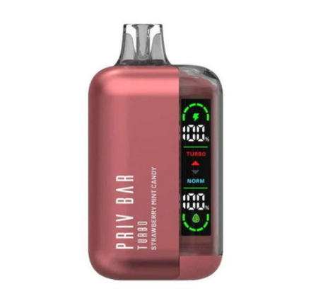 SMOK Priv Bar Turbo Strawberry mint candy - клубнично-мятные конфеты 15000 затяжек 20мг Hard (2% Hard)