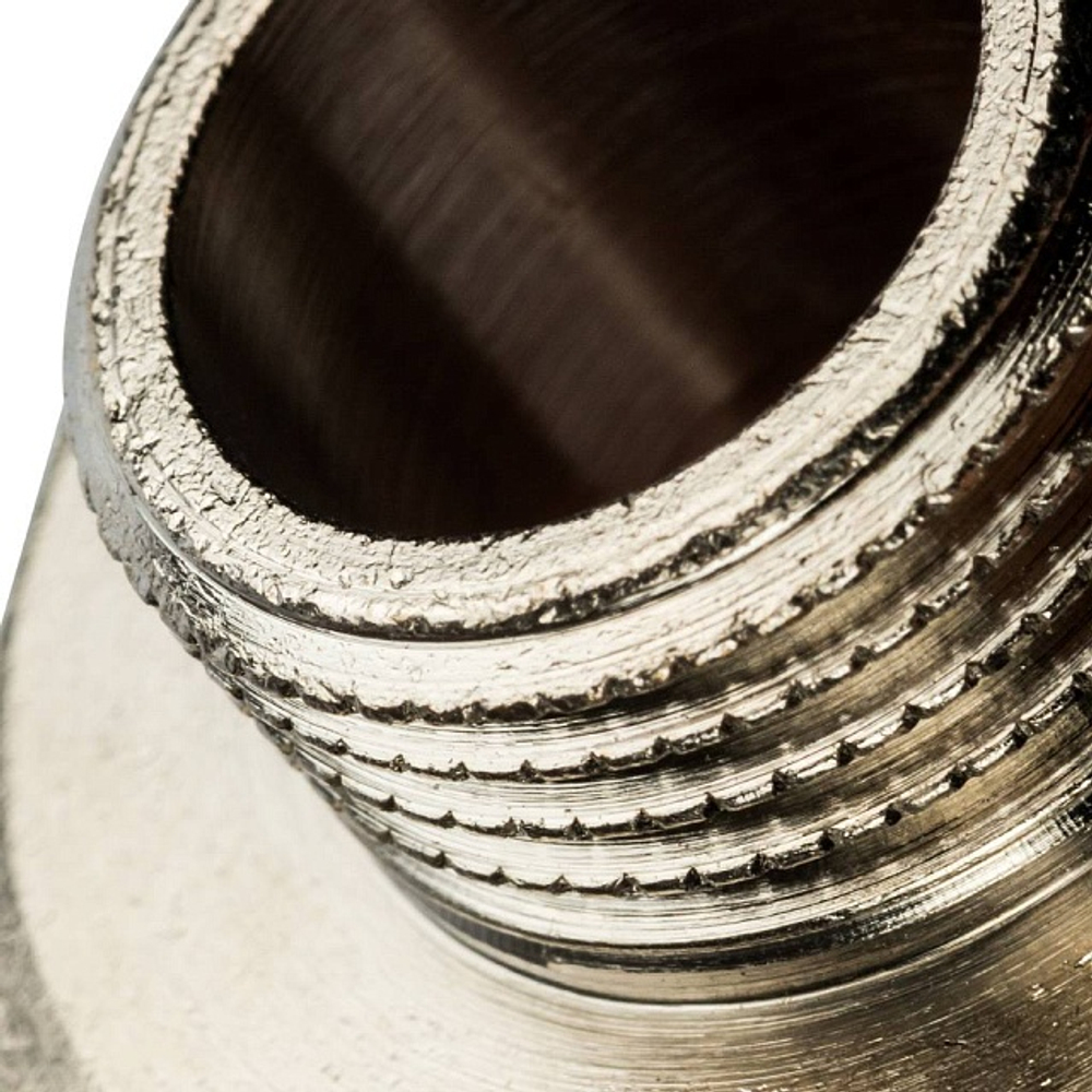 Ниппель редукционный STOUT SFT 0004 - 1" x 1/2" (для стальных труб, латунь никелированная)