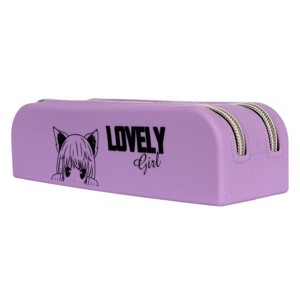 Пенал сиреневый 20,5x5,7x6,8 см "Lovely Girl" (deVENTE)