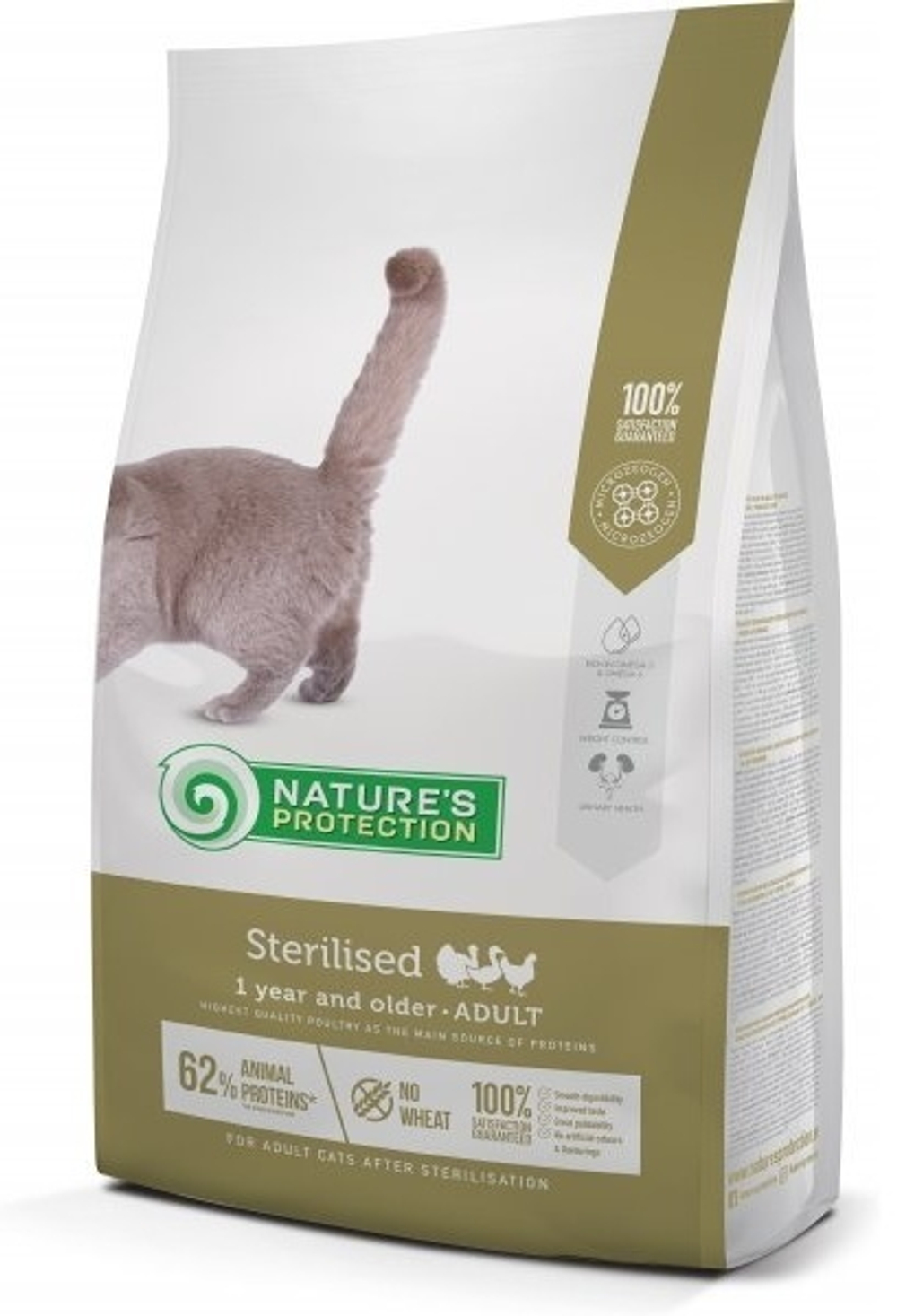 Nature's Protection Sterilised сухой корм для стерилизованных кошек, 18 кг.