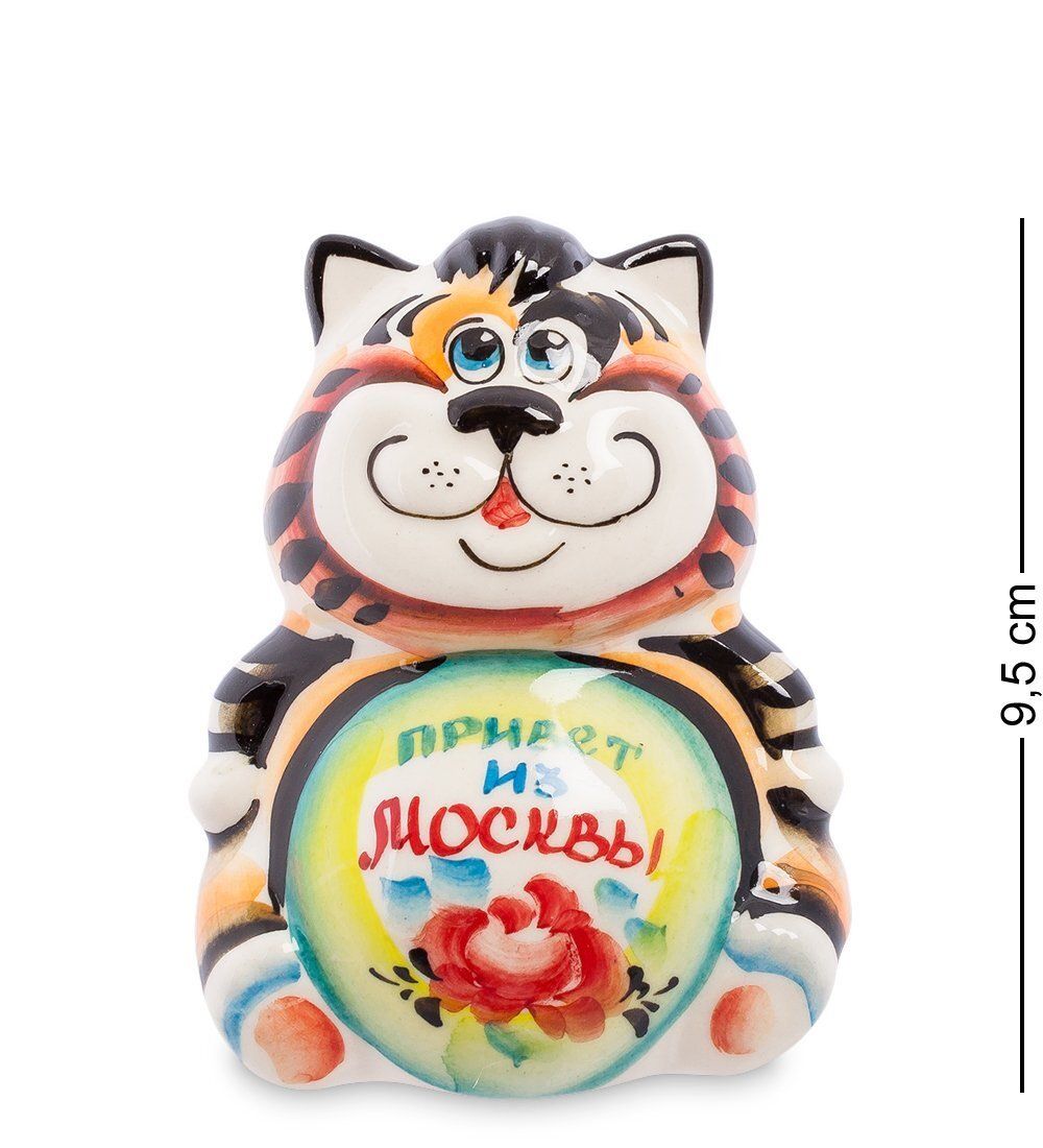ГЛ- 362 Фигурка «Кот Мультик» цв. (Гжельский фарфор)