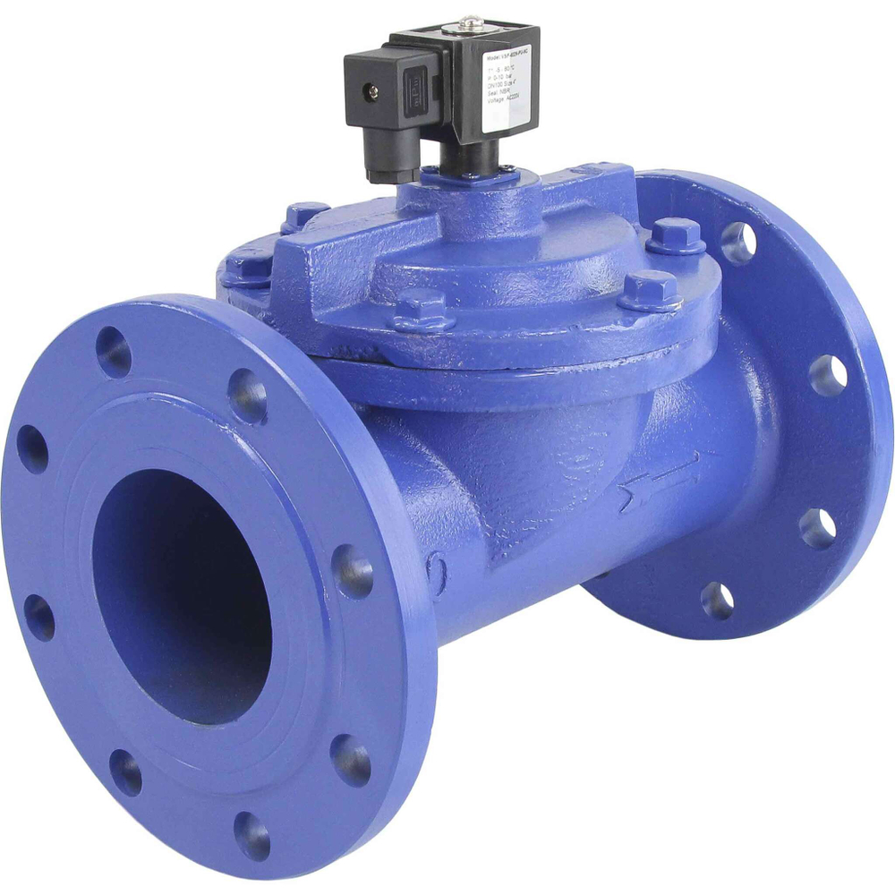 Two way normally closed indirect acting electric solenoid valve Elephant VSF-602V-PU-NC VITON 24В, body material - cast iron, seal - Viton