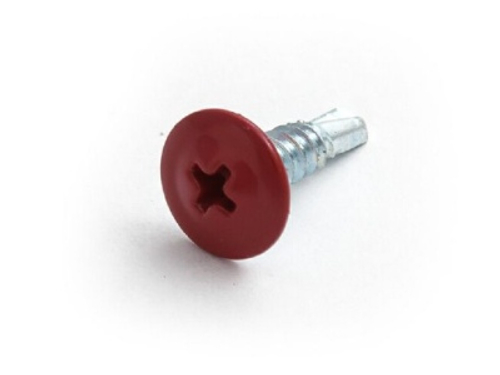 Саморез п/ш вишня 4,2*25 RAL 3005 сверло (230шт/уп)