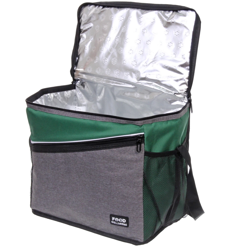 Термосумка 23 л, 35*22*30 см, WM799-3, серый-зелёный