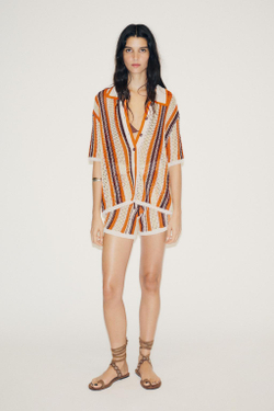 ZARA КАРДИГАН ПОЛО, РАЗНОЦВЕТНЫЙ