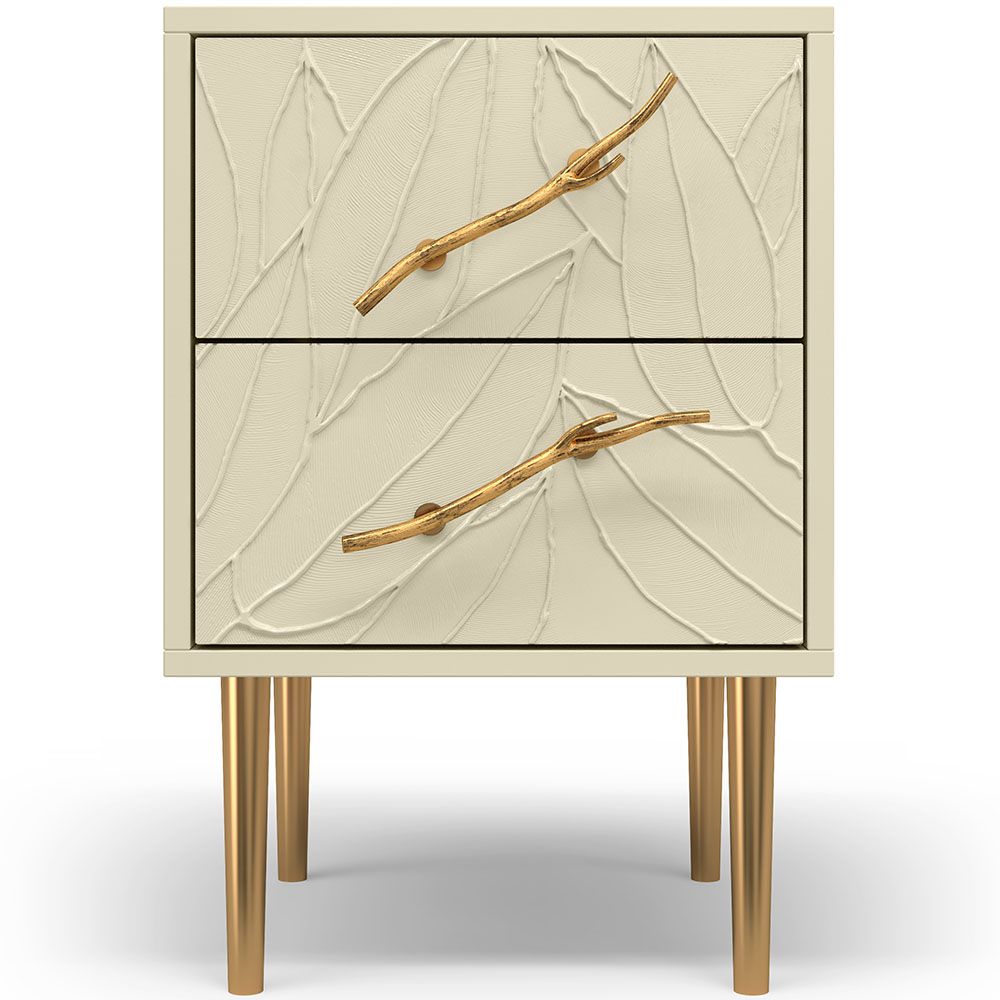 Тумба Арт Колор leaves Стайл Голд Серый шелк