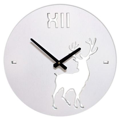 Настенные часы CL-40-1,3-White-Deer Белый олень Castita
