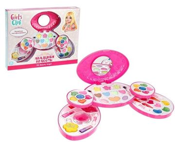 Набор косметики для девочек "Girl's Club" в наборе: тени, губная помада, блеск для губ, лак для ногтей