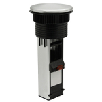 Настольный встраиваемый выдвижной розеточный блок Vertical 6 мод. (3 мод. 45х45), алюминий