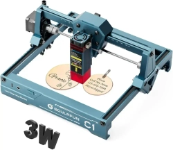 SCULPFUN C1 3 Вт Мини-лазерный гравировальный станок, высокая точность 0,04 мм, скорость до 10 000 мм/мин, подключаемый и работающий многофункциональный станок