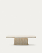 Журнальный столик Drasi из цемента с отделкой под травертин 140 x 70 см