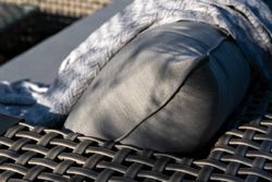 "Тито" лаунж-зона из искусственного ротанга, цвет серый