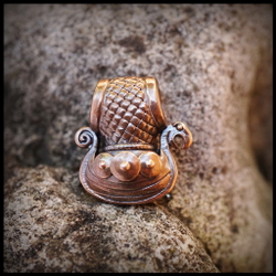 Кулон "Драккар" , брелок для ключей , бронза