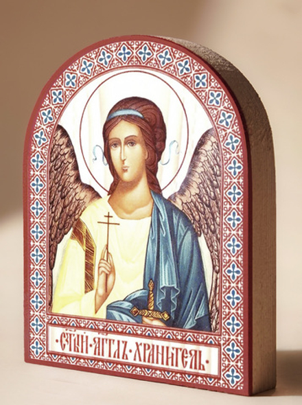 Икона аркой Ангел Хранитель на дереве: 95 х 120 (Синопсисъ)