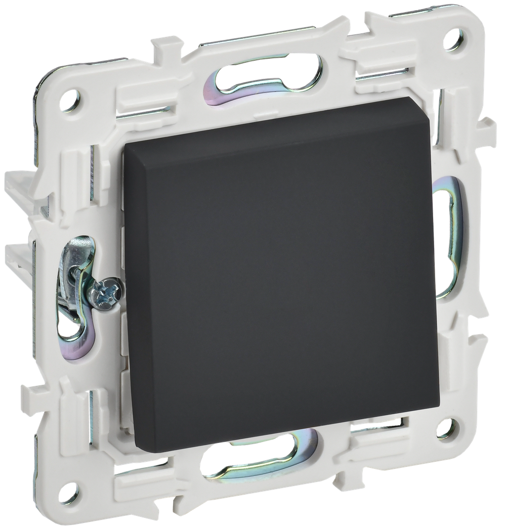 SKANDY Выключатель 1-клавишный 10А SK-V01G графит IEK