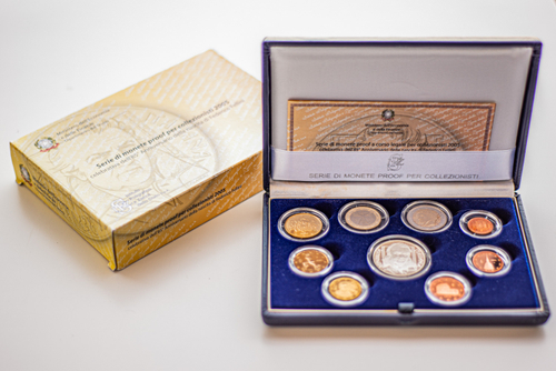 Italy 2005 Proof Coin Set "Federico Fellini" with 5 EUR Silver Coin "Republic"
