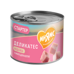 Влажный корм Мнямс Деликатес СТАРТЕР Паштет из индейки для котят до 4 месяцев "Суфле по-английски" 200 г
