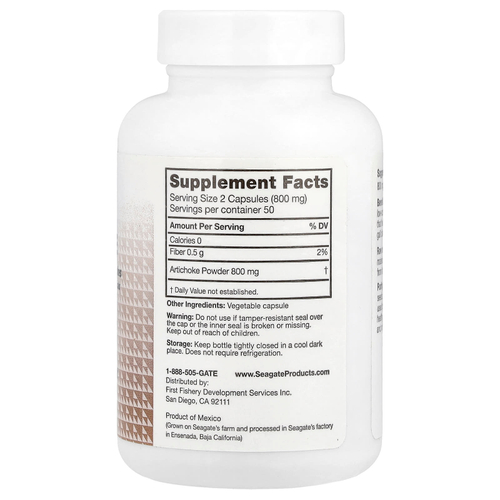 Seagate, Артишок, 400 мг, 100 растительных капсул