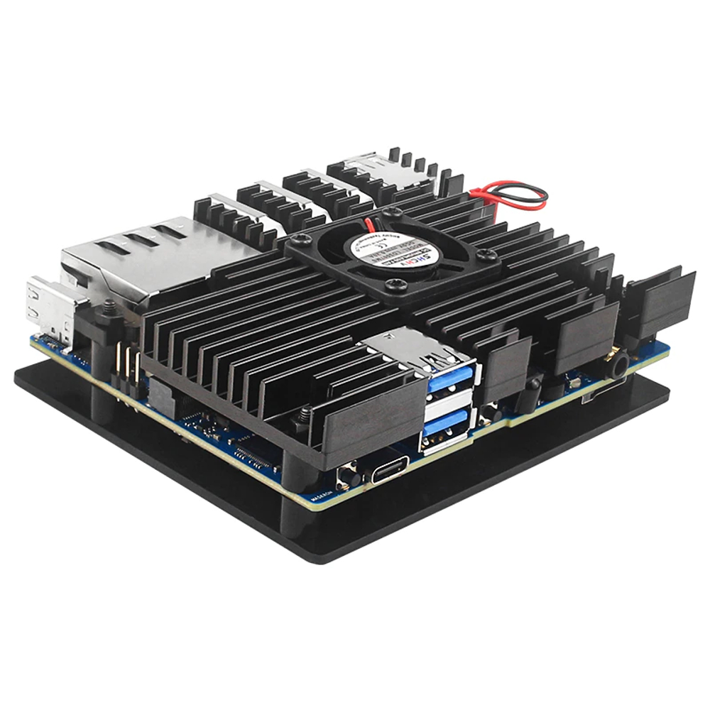 Металлический корпус для Orange Pi 5 Plus с вентилятором