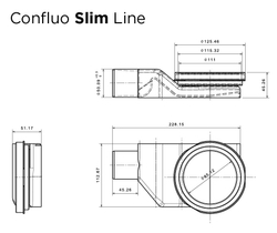 Душевой лоток Pestan Confluo Slim Line 450+