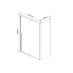 Душевой уголок Lugano VSR-1L9015CL-1, 1500*900, хром, стекло прозрачное, , шт
