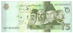 Pakistan, 75 Rupees Commemorative Banknote, 2022, UNC – Celebrating 75 Years of Independence