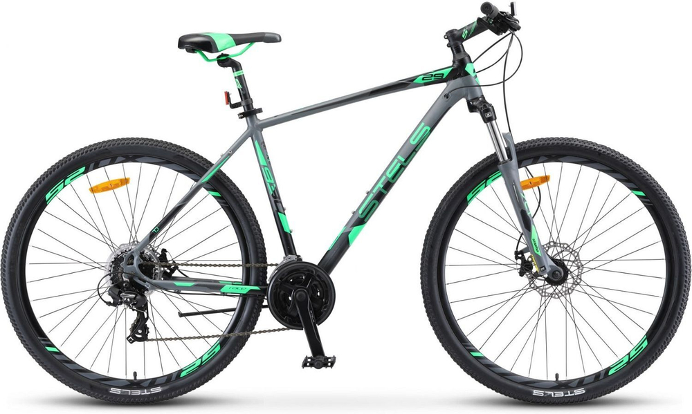 Велосипед 29" Stels Navigator-930 MD р.18.5" Антрацитовый/Зелёный