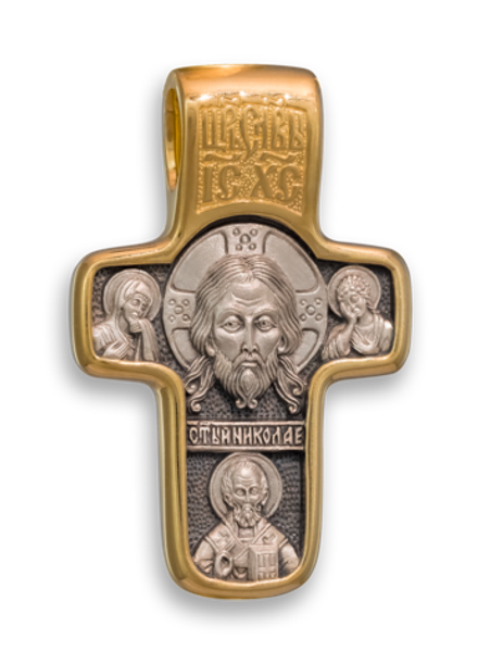 Крест «СПАС НЕРУКОТВОРНЫЙ. ПОКРОВ БОЖИЕЙ МАТЕРИ»