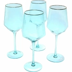 Бокал для вина 500мл «ICE CRYSTAL» в наборе 4шт, голубой