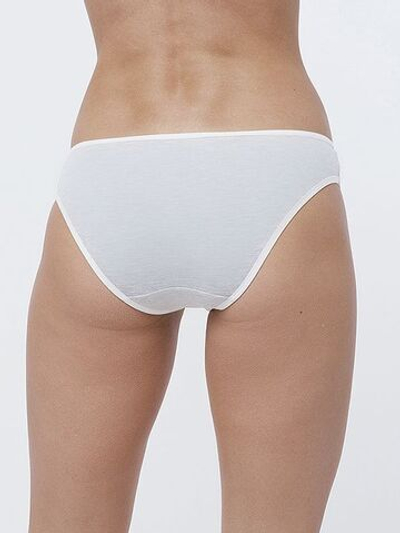 Базовые хлопковые трусики-слипы средней посадки (Размер: 44) (Цвет: белый)