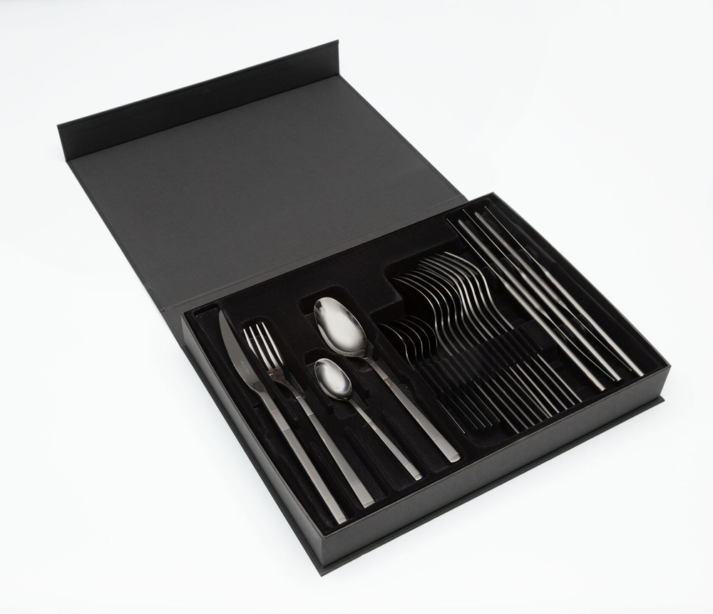 Набор CAPRI black 70-71 столовые приборы Belo Inox Черный