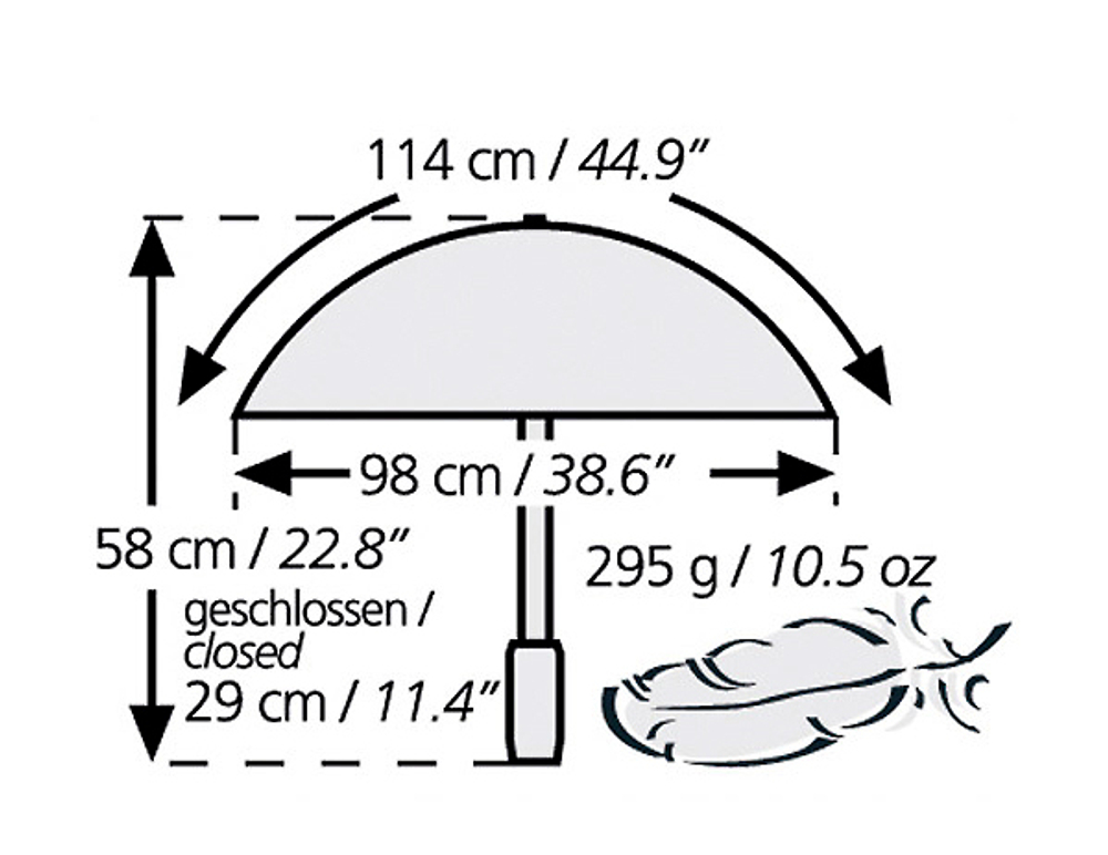 Зонт Euroschirm Light Trek Automatic Black [30299120]