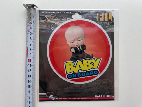 Наклейка (Baby On Board - Ребенок на борту круглая) на автомобиль, стикер на стекло, с подложкой картонной (1 шт.)