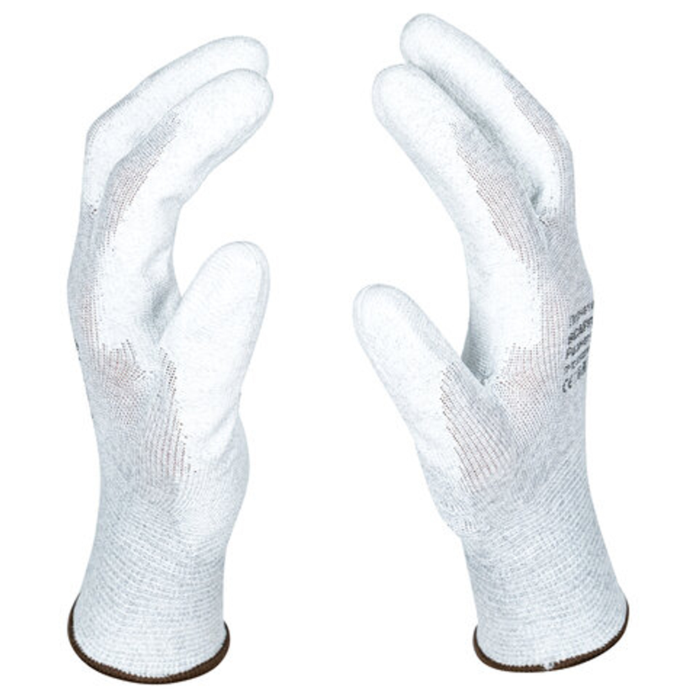 Перчатки антистатические SCAFFA "Antistat", карбоновая нить, полиуретановое покрытие, размер 10, XL (очень большой), 00-00015298