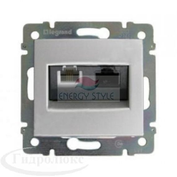 Розетка RJ45+RJ11 Legrand алюм# 1_10